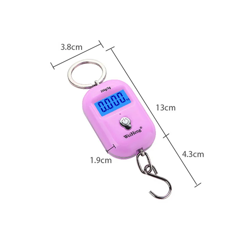 

25Kg Hanging Scale Digital Scale BackLight Electronic Fishing Weights Pocket Scale Luggage Scales Keychain Mini Portable