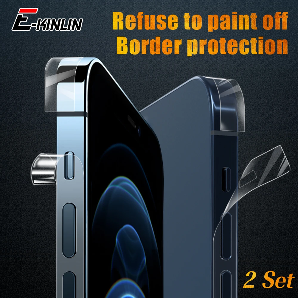 

Frame Sticker Matte Clear Hydraulic Side Film For iPhone 13 12 Pro Max mini Border Protective Film Ultra-thin TPU Hydrogel Film