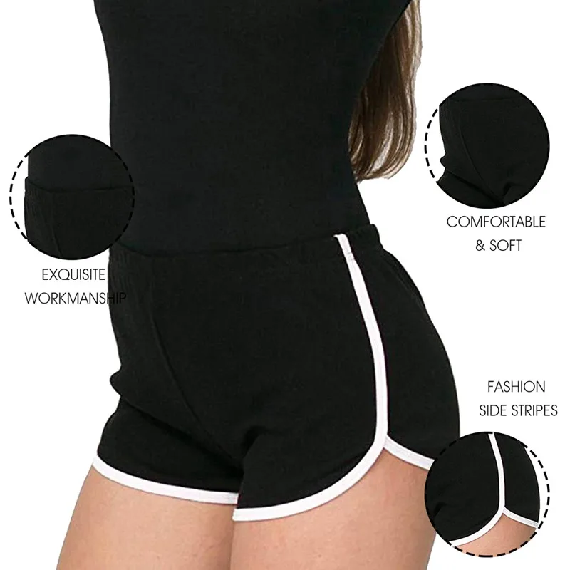 

Sports Shorts Women Summer 2021 New Candy Color Anti Emptied Skinny Shorts Casual Lady Elastic Waist Beach Short Pants