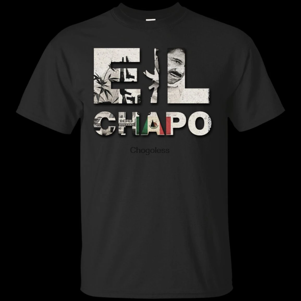 

Крутая Мужская хлопковая футболка El Chapo joaquine Guzman, Черная