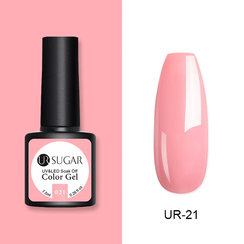 21 Ur Sugar 7,5 мл чистый УФ-Гель-лак Vernis Полупостоянный без протирания верхнее покрытие Цветной Гель-лак замачиваемый УФ светодиодный маникюрный лак - Цвет: 21
