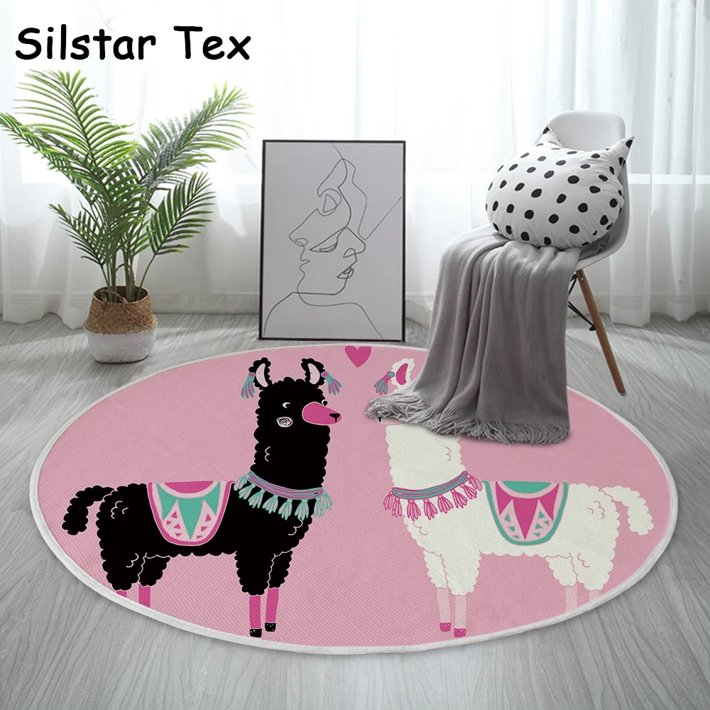 Silstar Tex альпака круглый детский игровой коврик ковры современный Милый хлопковый