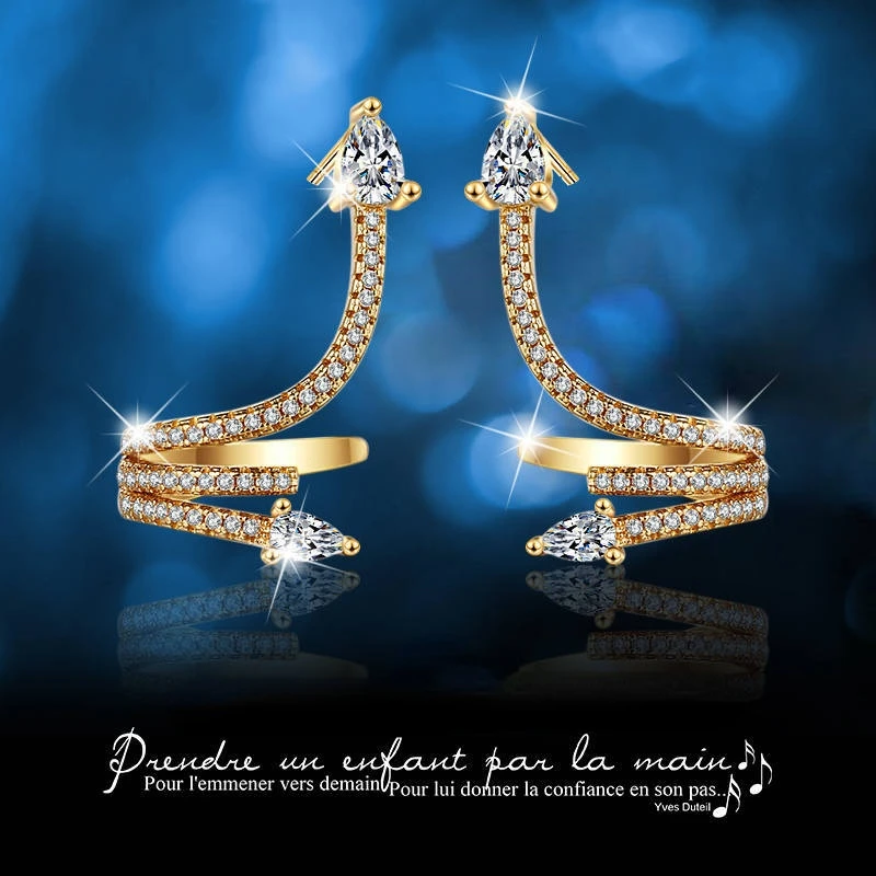 

Новый продукт, дизайнерские серьги в форме змеи, простой кубический цирконий, для свадьбы, вечеринки, ежедневного ношения, модные ювелирные ...