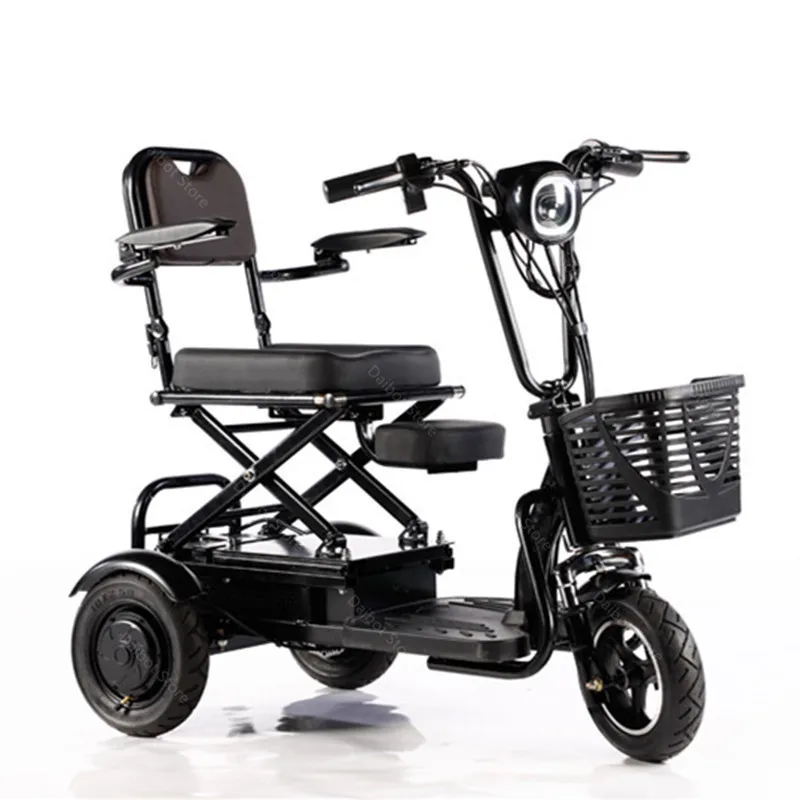 10-дюймовый электрический скутер трехколесный велосипед с подлокотниками три