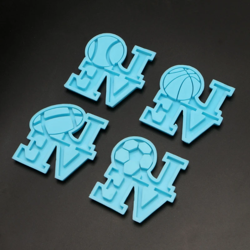 

2021 New 4Pcs DIY Letter Love Resin Mold Keychain Silicone Molds Kit Resin Craft Tools 2020 trend