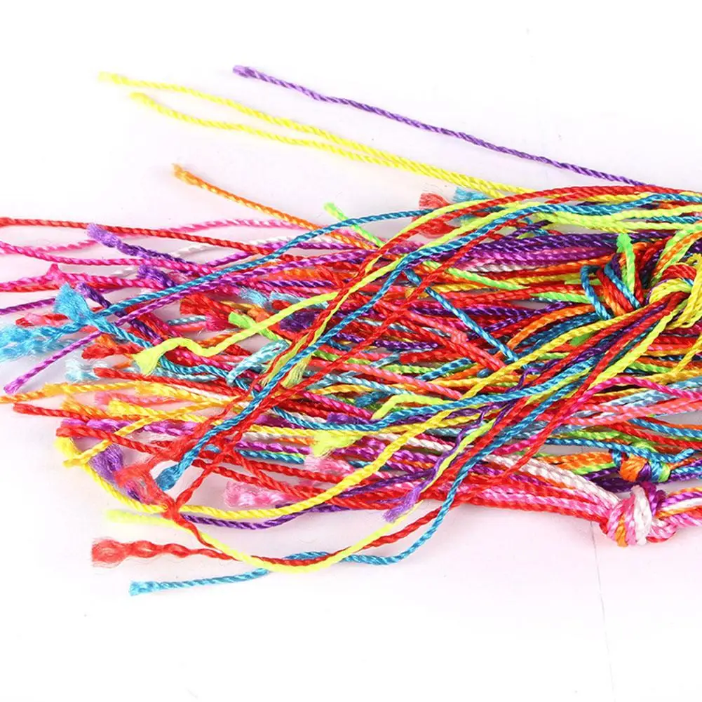 

Wholesale Jewelry Lot Braid Strands Friendship Cords Vintage Thread Weaving Bracelet Handmade Colorful Rope Lucky Bracelets