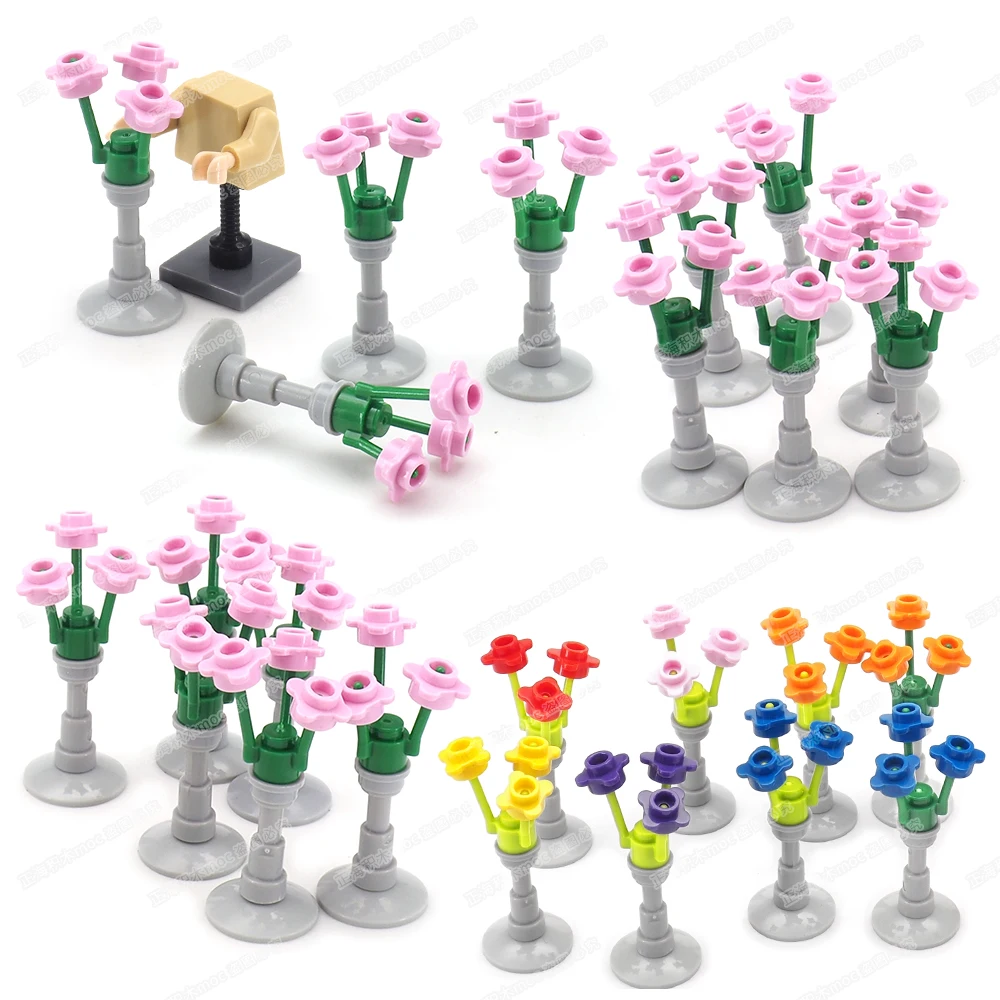 

Mini Cherry Blossoms Flowers Building Block Plant Moc figures landscapes Tree Scenes Furnishings Model Child Christmas Gift Toys