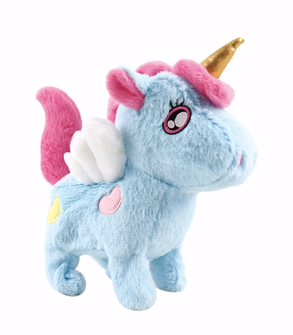 2020 забавные игрушки электрическая ходьба единорог плюшевая игрушка с набивным