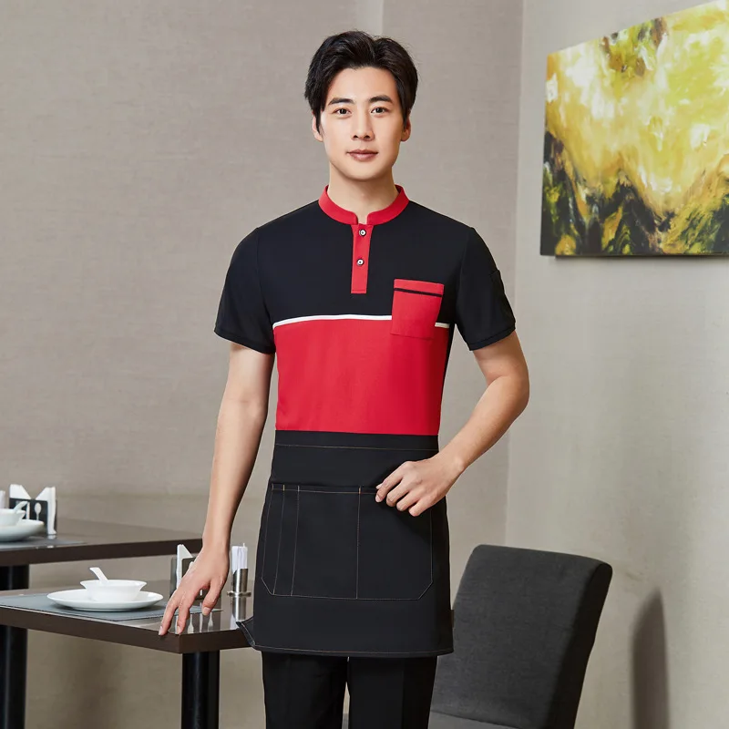 

Enterprise Group Workwear T-shirt Short Sleeve Catering Waiter Workwear Print Embroidery Auto Repair Store School Activities