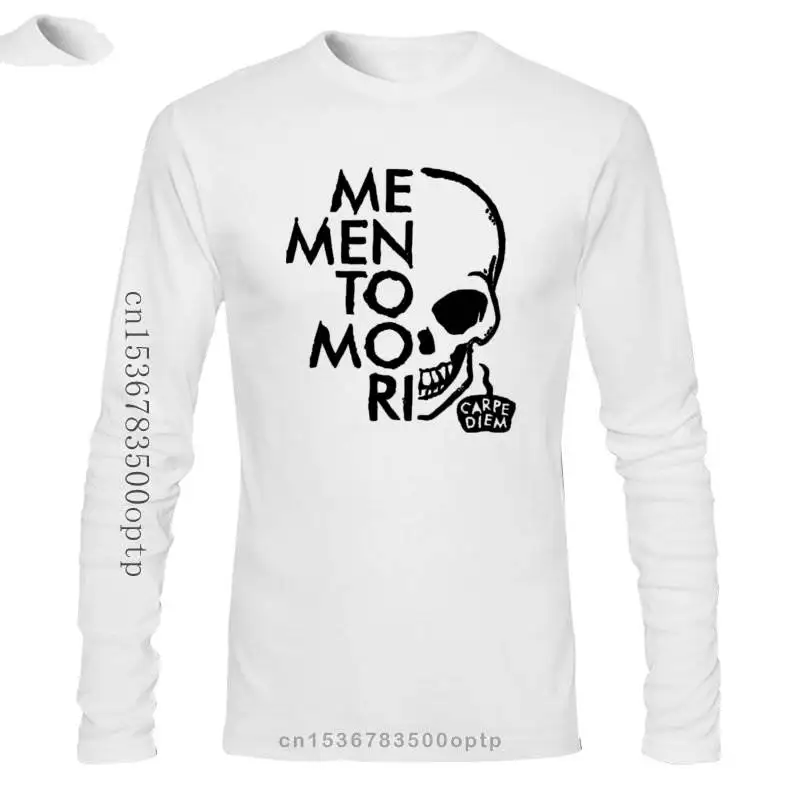 

Новинка, Мужская футболка, футболки с мемами, Meto Mori Carpe Diem, унисекс футболки (искусственная кожа), забавная футболка, новинка, женская футболк...