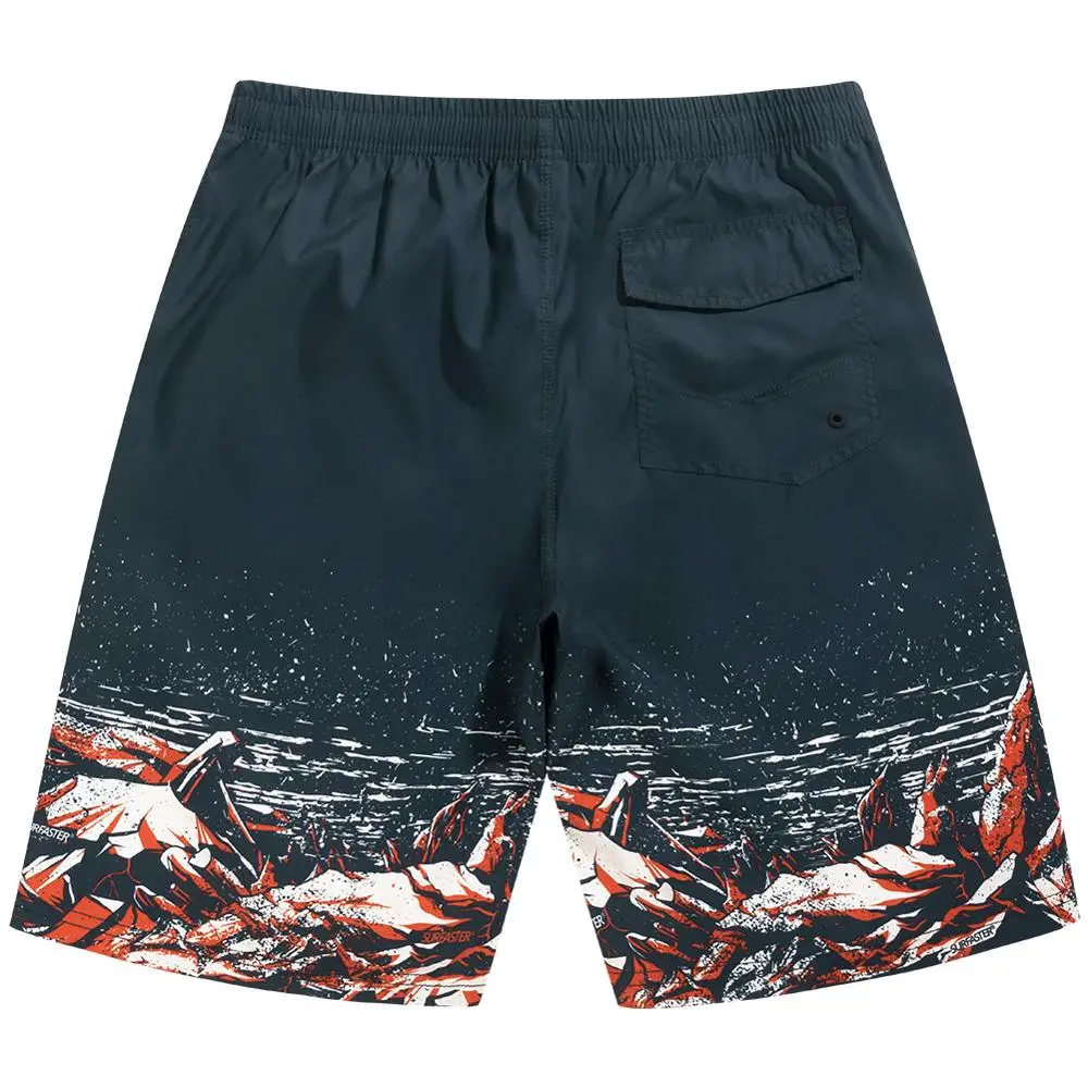 Мужские пляжные шорты Surfaster с эластичной резинкой на талии брендовые Шорты для