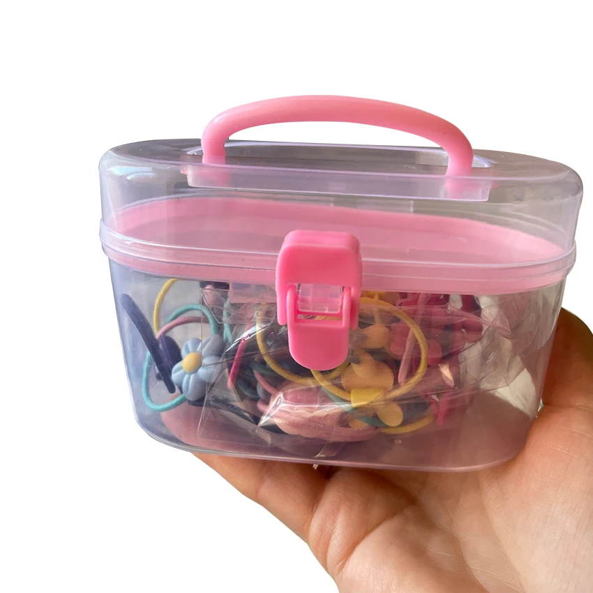 20/40Pcs Girls Hair Accessories Gift Box Elastic Bands Flower Clip Bows New Headband Hairband Cute Hairbands for Kids - купить по