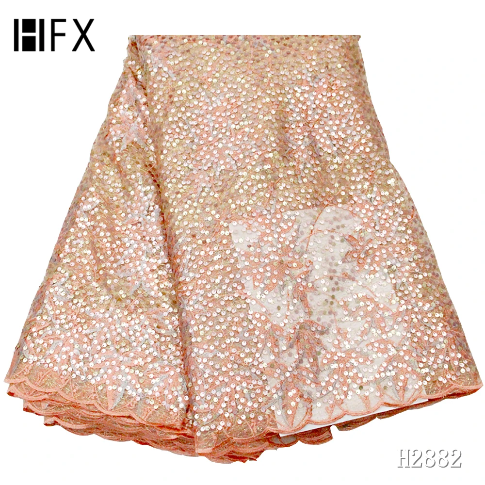 Кружевная ткань с пайетками в африканском стиле 2019 Высококачественная кружевная