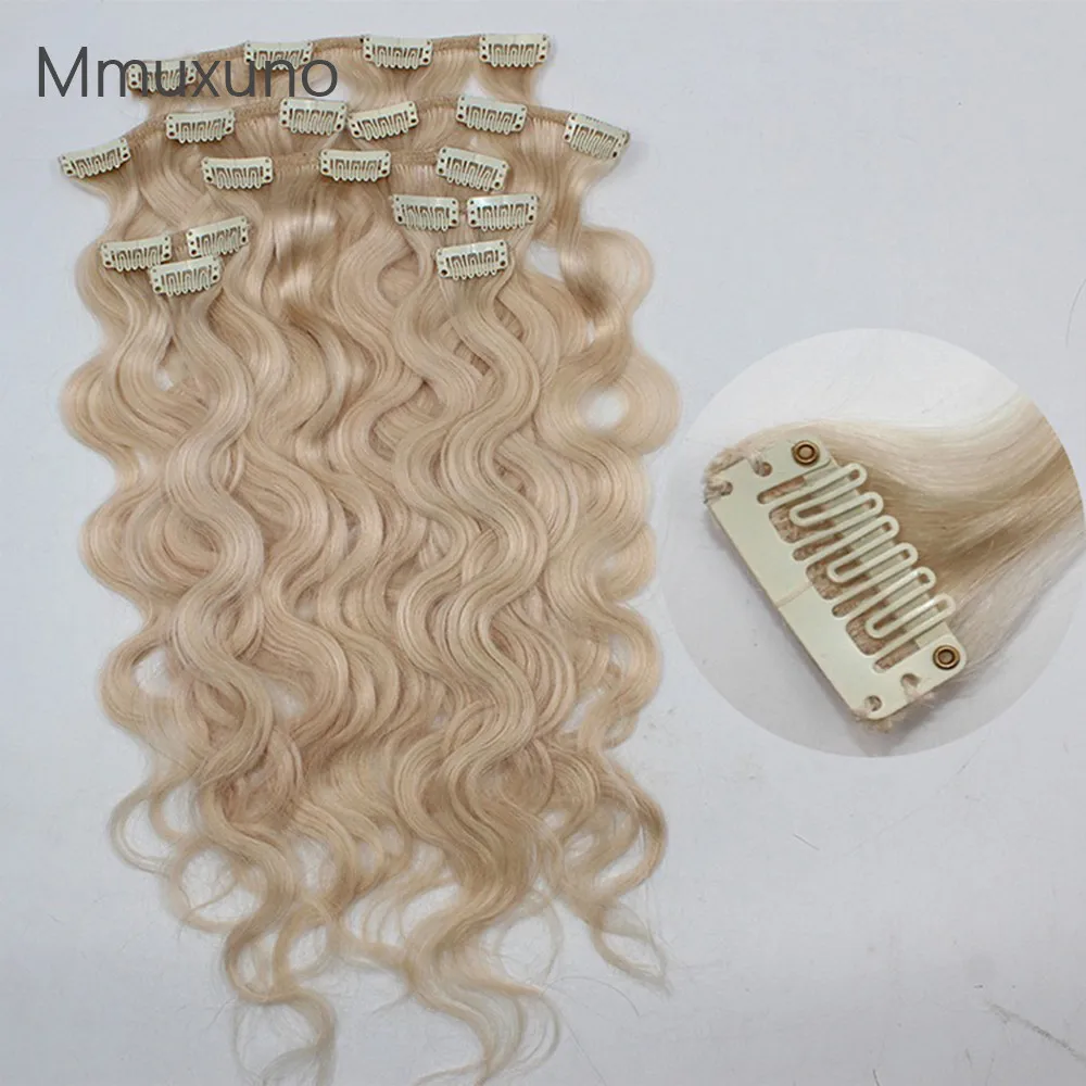 

Human hair color wavy traceless hair clip