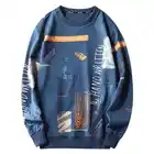 Толстовка мужская с надписью, модная Свободная кофта с капюшоном, в стиле high street, размеры 7XL, 8XL, 9XL, 54, весна-осень