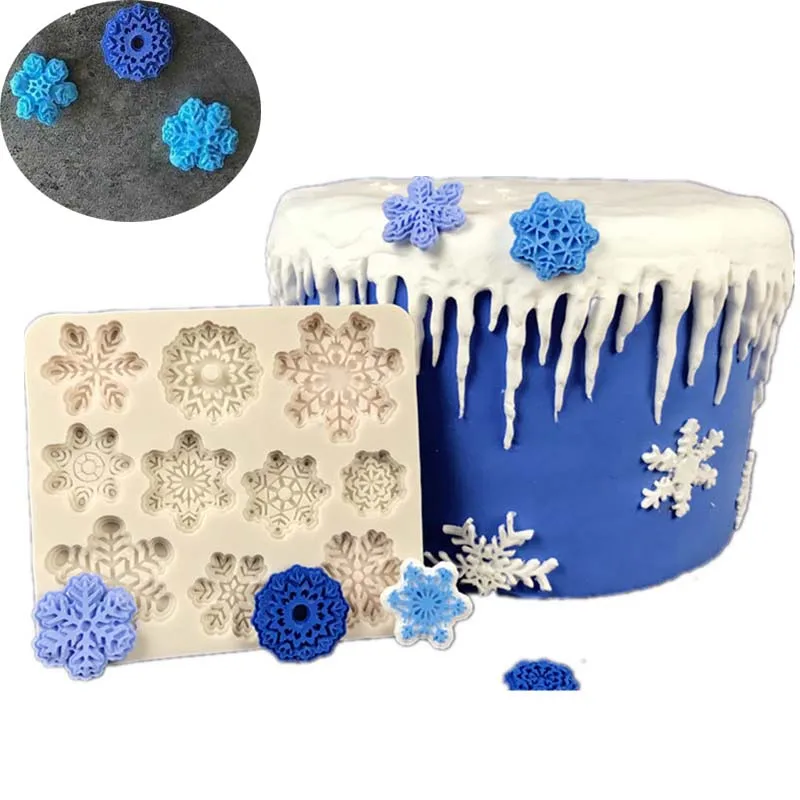 3D рождественские украшения снежинка шоколадвечерние ринка сделай сам помадка