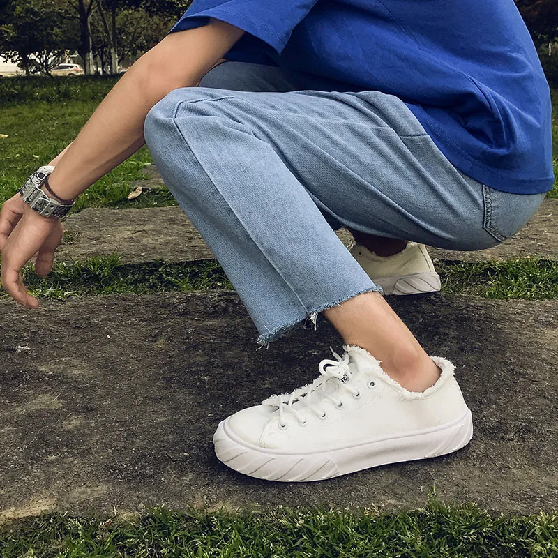 

New Arrival Men Canvas Footwear Green Black Casual Shoes For Male Fashion Mens Summer Sneakers Lacing Canvas Flats Shoes Man