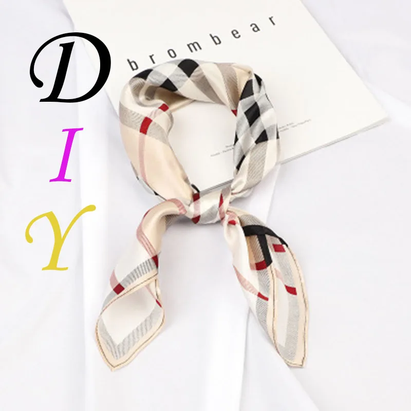 

Luxury Brand D Houndstooth Check Ribbon Print Scarf Headband Belt WJ20034HDF