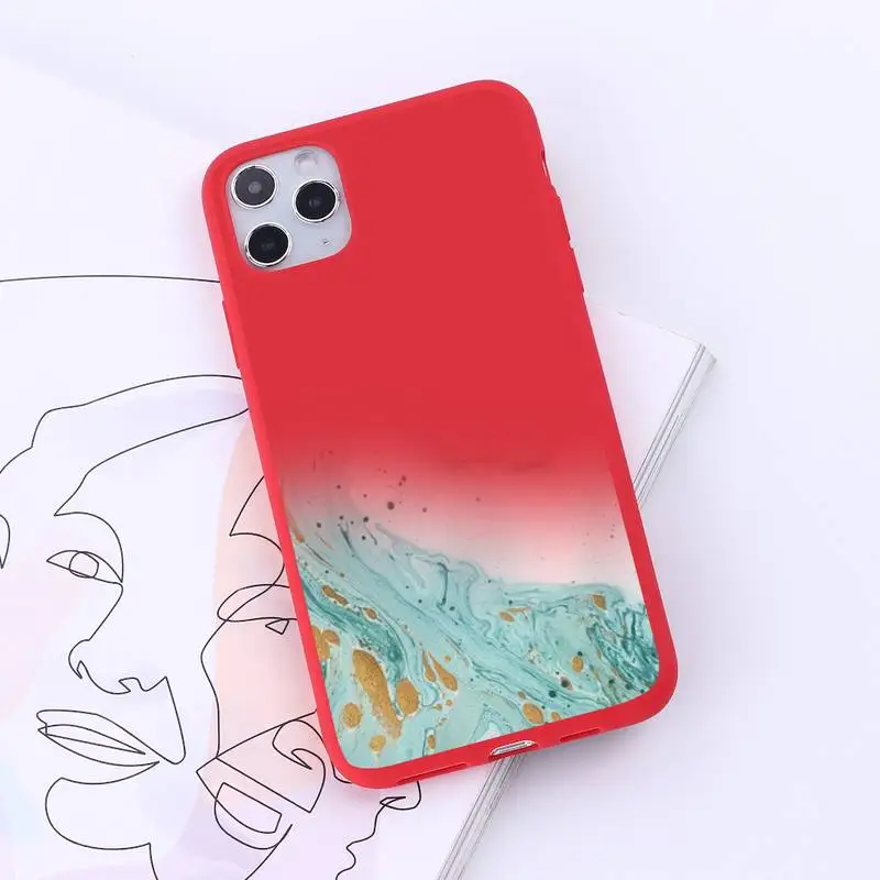 

Marble Gradient pattern Phone Case Candy Color for iPhone 6 7 8 11 12 s mini pro X XS XR MAX Plus
