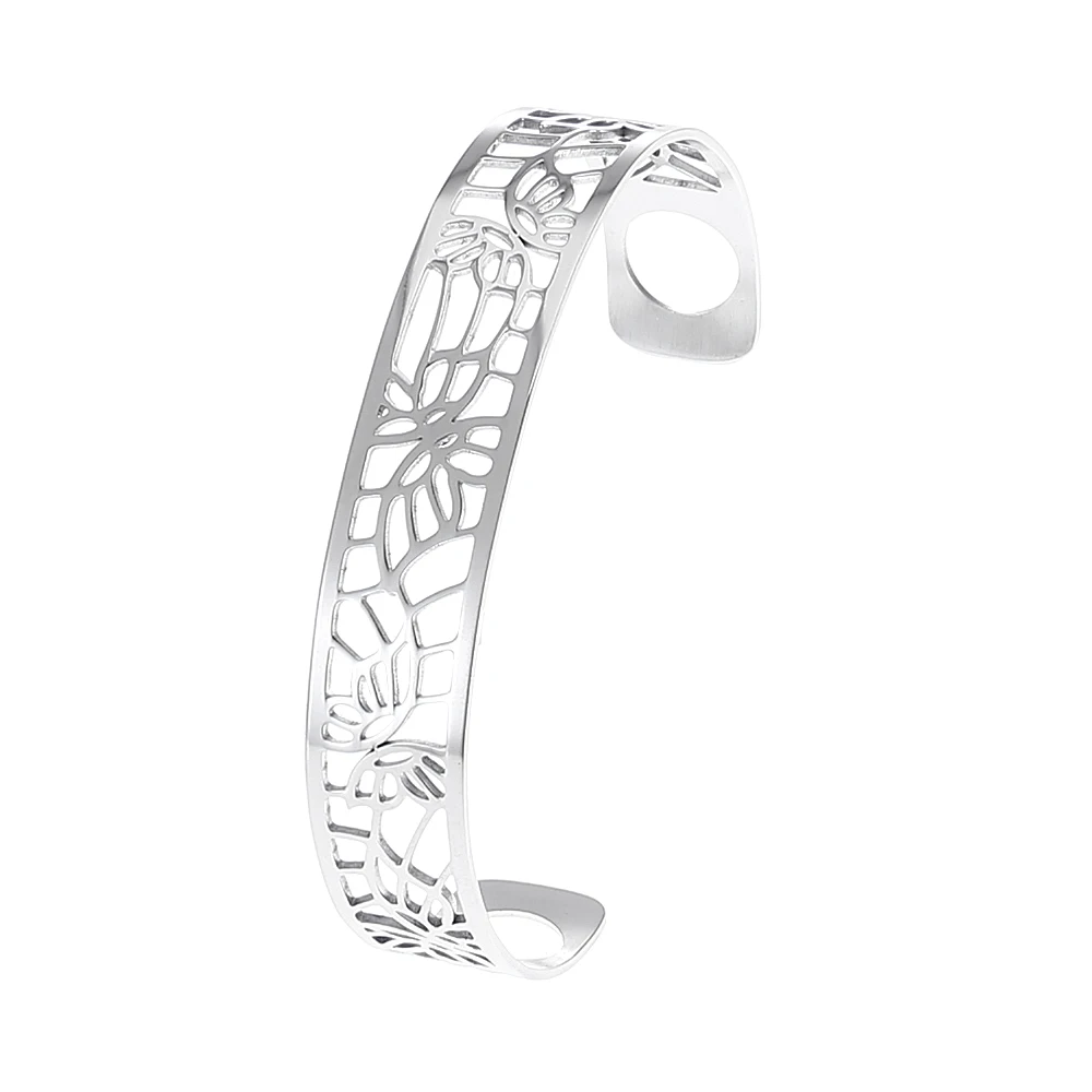 Bracelet Argent Браслеты из кремо-листа, браслеты из нержавеющей стали, браслеты с геометрическим орнаментом, минималистичный браслет, бижутерия для женщин, мужские браслеты - Окраска металла: Bracelet Argent
