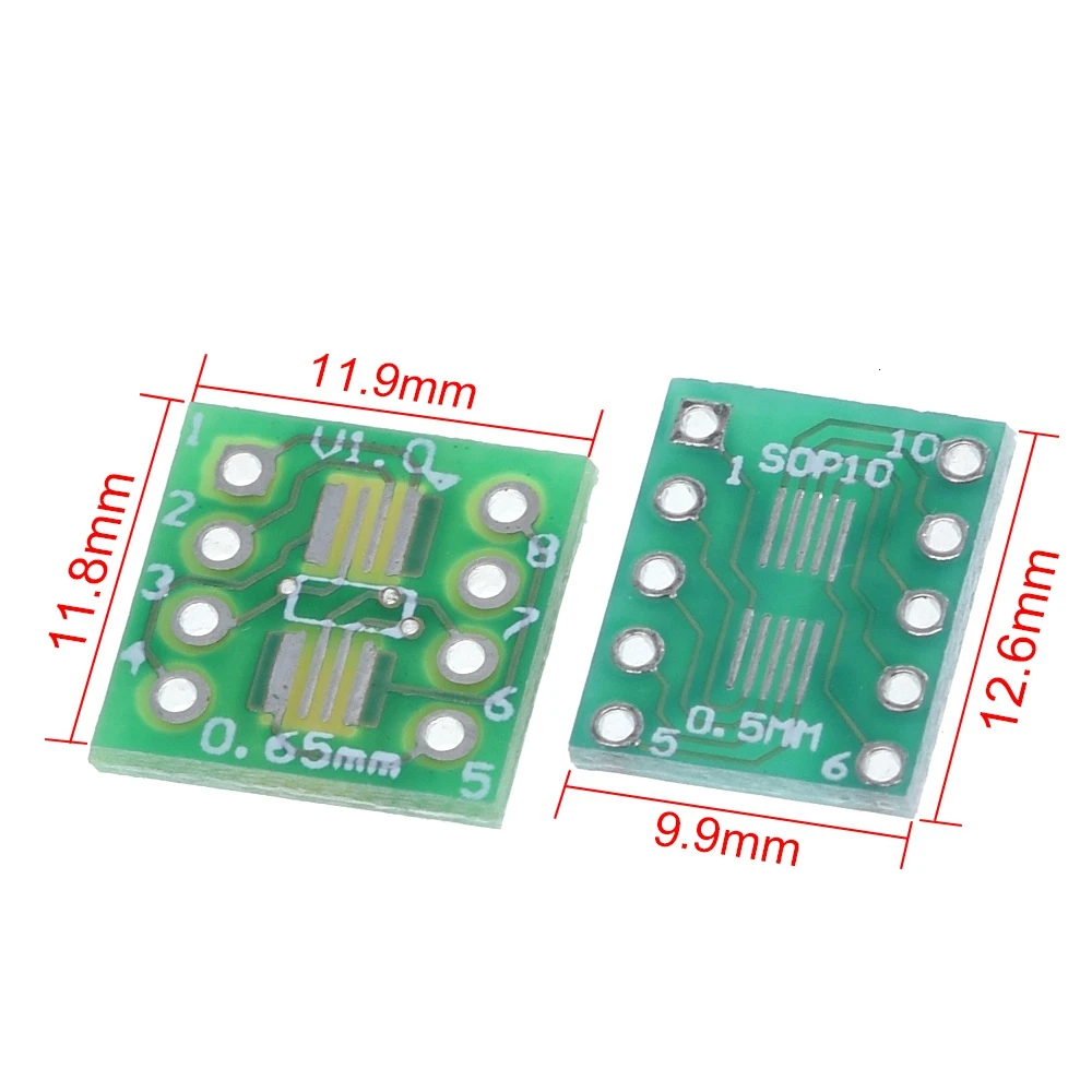 TZT 7 шт. = 7 значение* печатная плата комплект SMD поворот к DIP SOP MSOP SSOP TSSOP SOT23 8 10 14 16 20 24 28 SMT к DIP