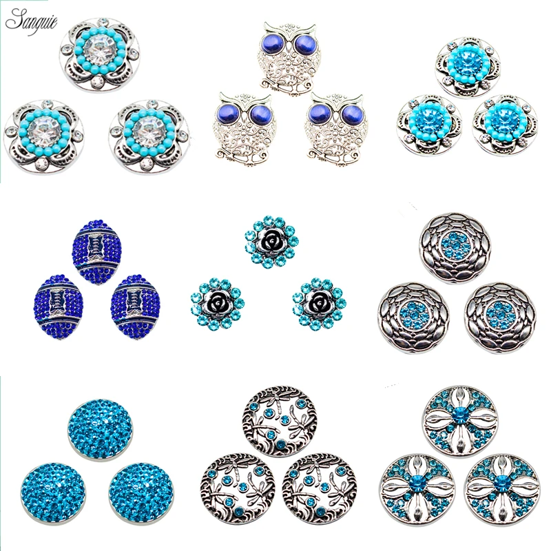 Смесь стразов оснастка Сова металлическая эмаль Древо жизни Кнопка драгоценный