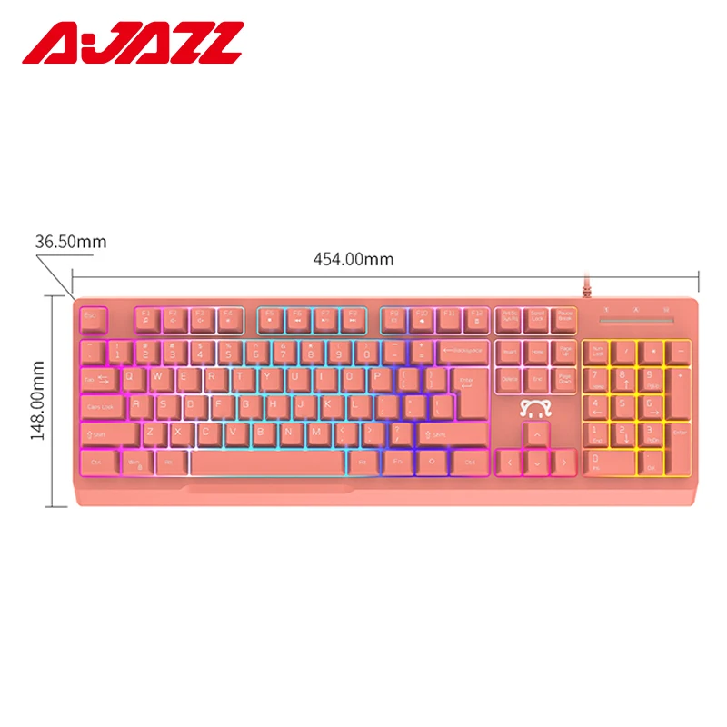 AJazz STK090 профессиональная игровая клавиатура мембранная Механическая Проводная