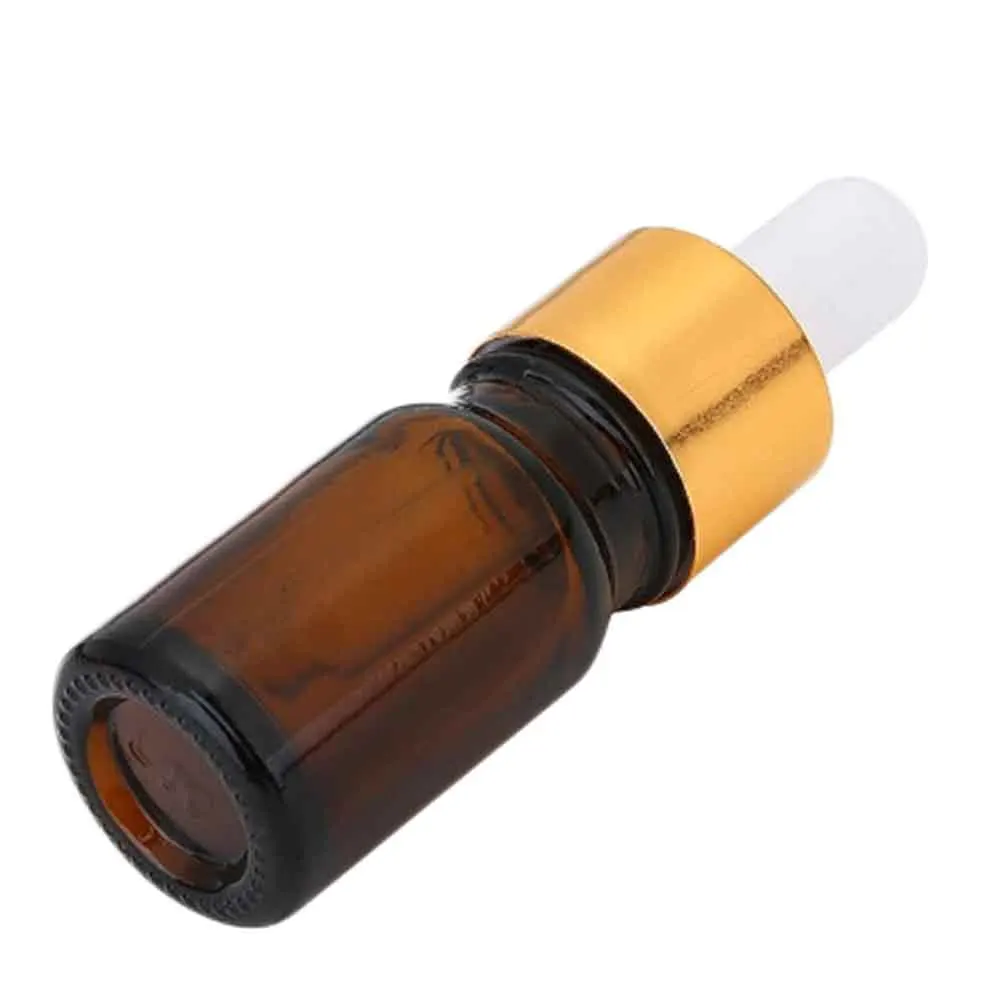 Empty Amber Dropper Bottles Glass Essential Oil Liquid Aromatherapy Pipette Perfume Container