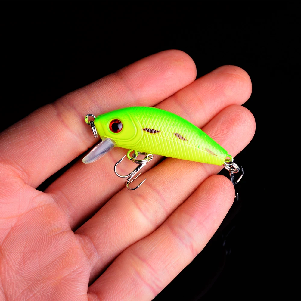 

1PCS Minnow Fishing Lure 50mm 4.2g Topwater Hard Bait Wobbler Jig Bait Crankbait Carp Striped bass Pesca Fishing tackle SwimBait