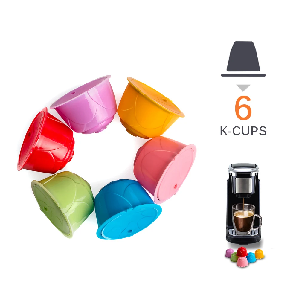 Plastic Coffee Filter Cups Pod Refillable Dolce Gusto Reusable Capsule Fit For Nescafe Machine | Дом и сад