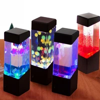 jellyfish lamp led bedside night light color changing tank aquarium relaxing mood lights lava lamp kids gifts room decoration