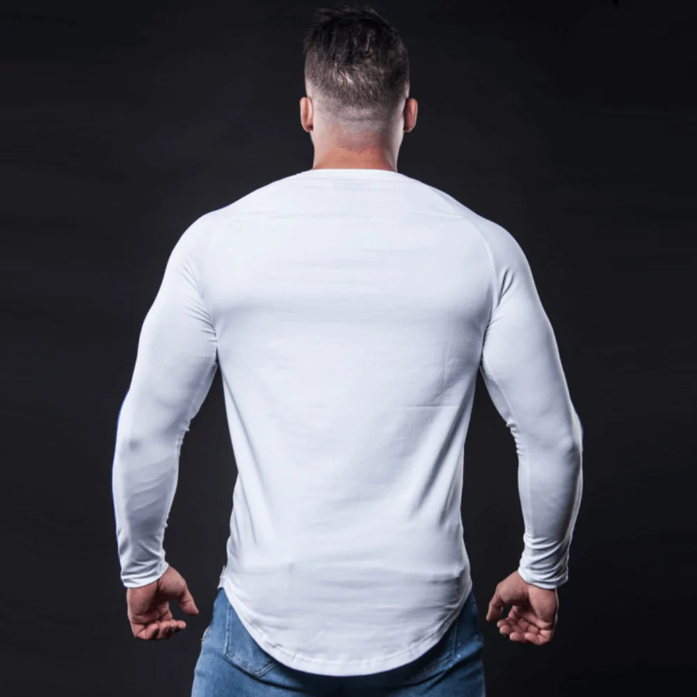 Футболка с длинным рукавом быстросохнущая Спортивная футболка для бега Мужская