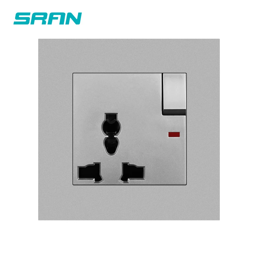 SRAN универсальная 3 контактная многофункциональная настенная розетка с