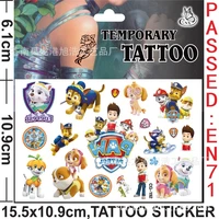 paw patrol children cartoon 3d tattoo stickers for boys children toys tatoo paper paste waterproof birthday party kids gifts