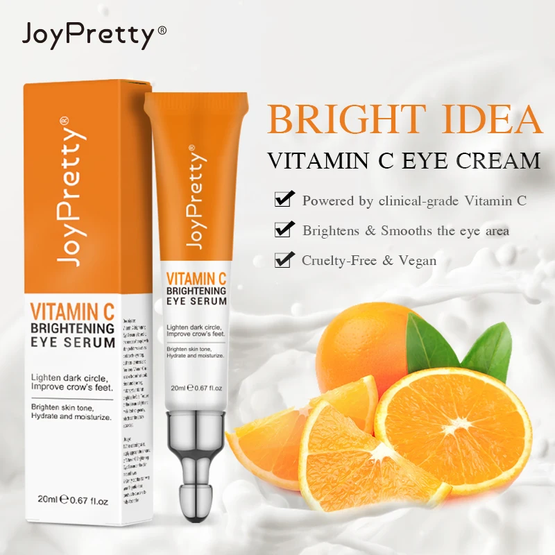 

1PC VC Brightening Eyes Creams Lasting Moisturizing The Eye Skin Fading Dark Circles Fine Lines Anti Wrinkles Eye Serum TSLM1