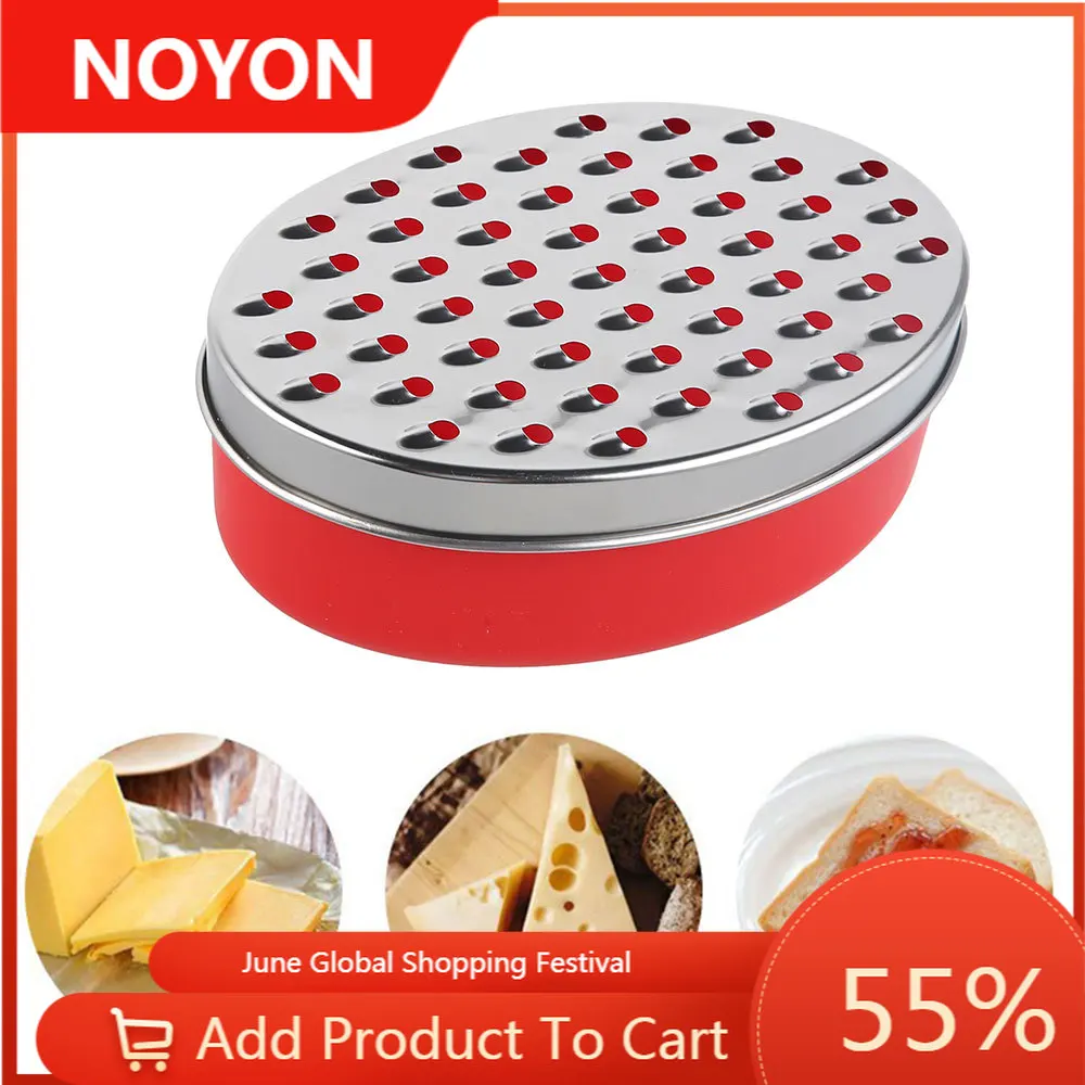 

Slicer Cheese Grater Efficient Vegetables Stainless Steel Oval Box Container Fruits Quick Easy Clean Multifunctional Grater