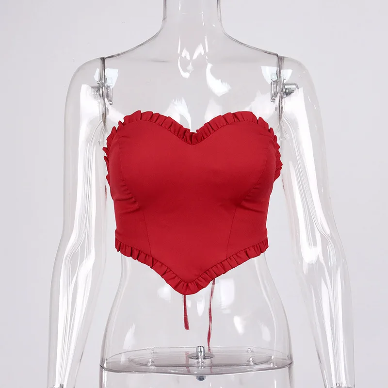 Модная красная летняя одежда jaevini 2021 Облегающая майка для женщин привлекательная