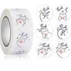 500 шт. Kawaii наклейка спасибо этикетки, животных вечерние круг наклейки для изысканные вечерние пользу карты конверт уплотнения транспортировочные пакеты