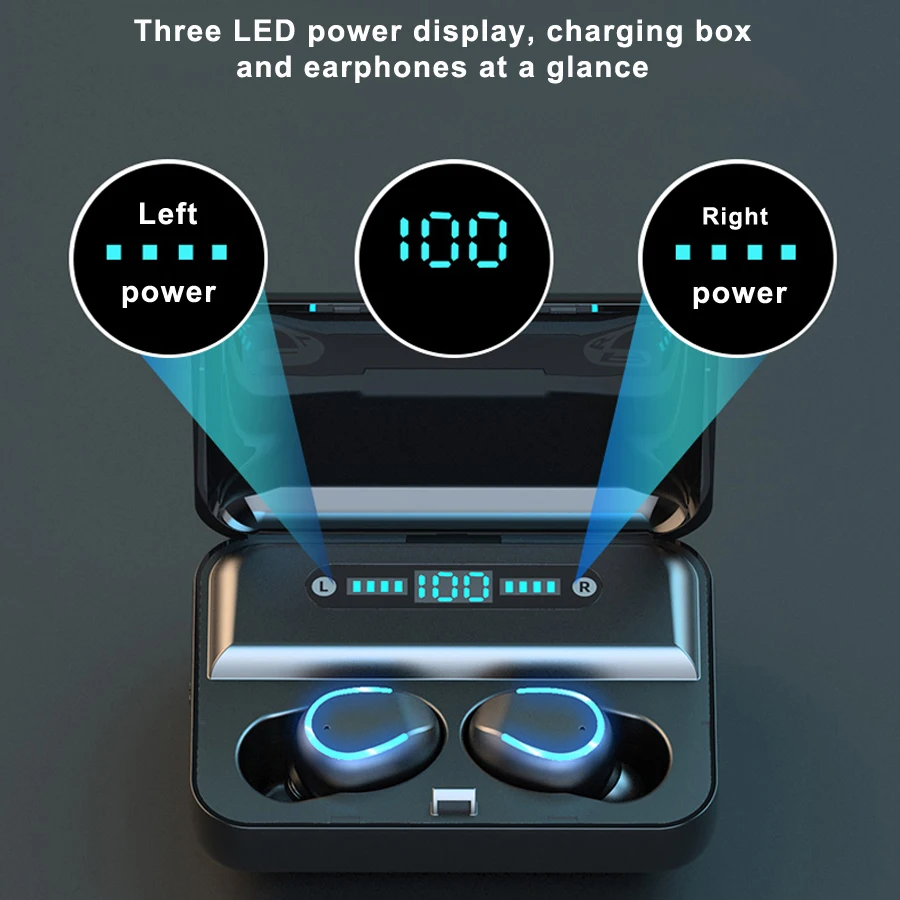 TWS 5,0 Bluetooth наушники беспроводные наушники HIFI 8D бас стерео гарнитура громкой связи бинауральные звонки беспроводные наушники
