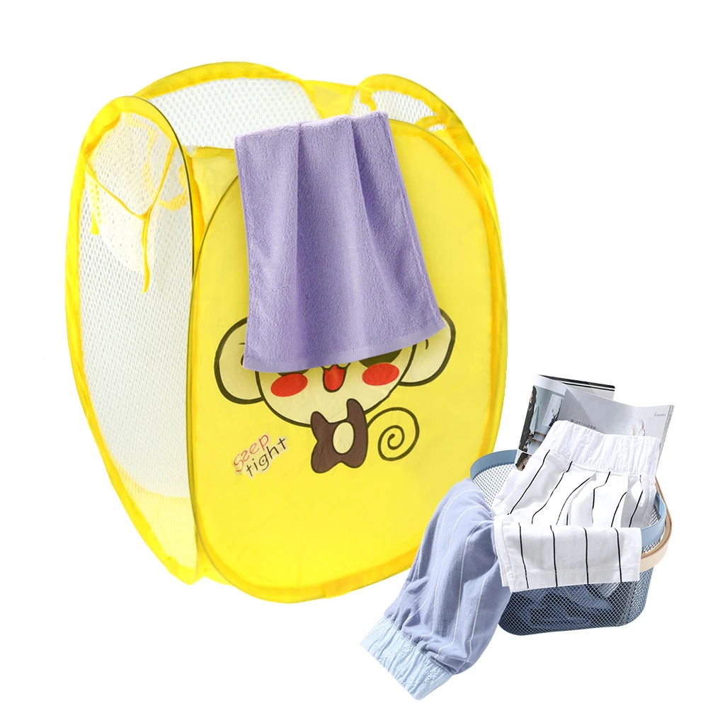 1 шт. корзина для белья сортировки мультфильмов складная хранения одежды детский