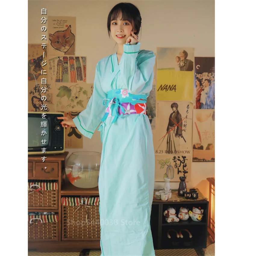 Кимоно модное Национальное женское сексуальное юката с Оби Новинка вечернее