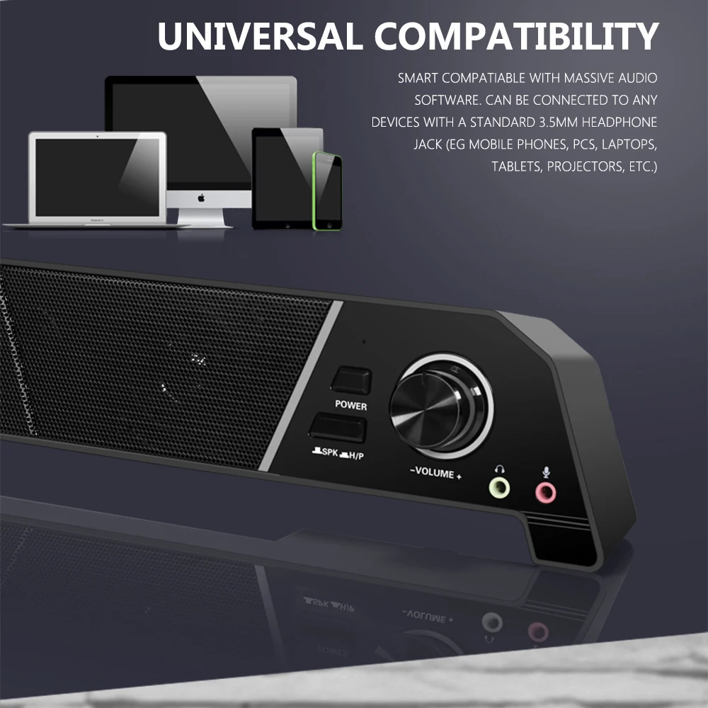 Computer Speaker Home Theater High Power Sound Blaster USB Audio Dual Speaker Subwoofer Multimedia Speaker HIFI Power Speaker