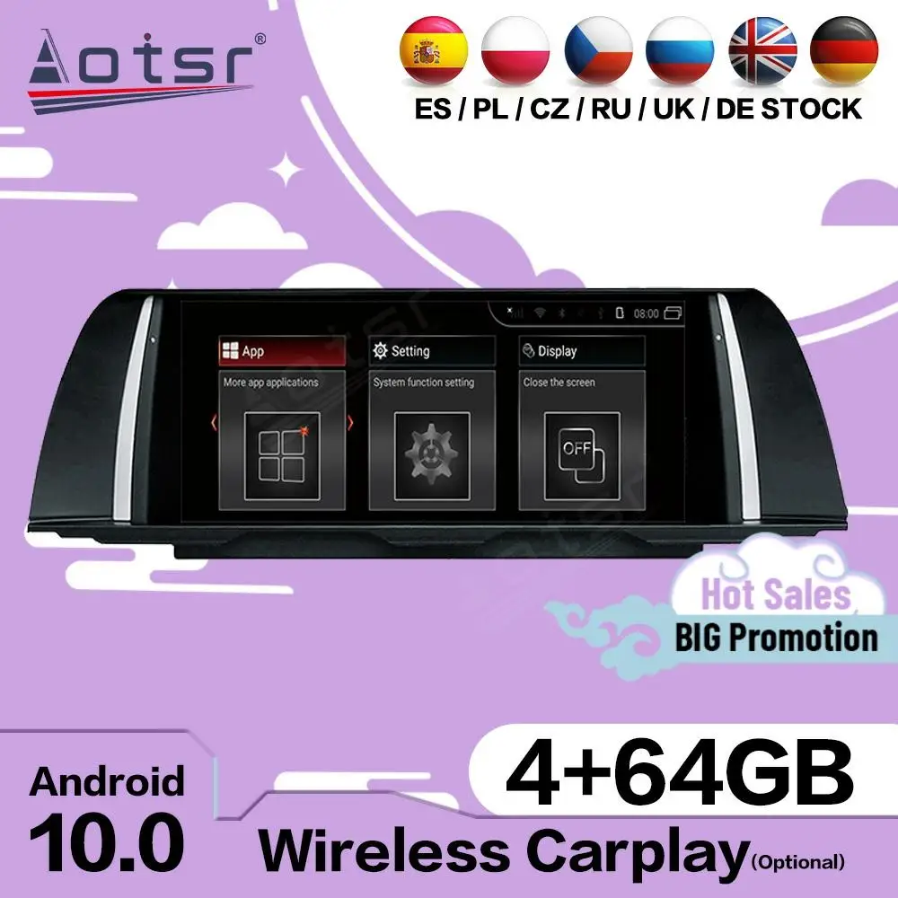 

128G Carplay Multimedia Stereo Android Video Player For BMW F10 2013 2014 Car GPS Navigation Auto Audio Radio Receiver Head Unit