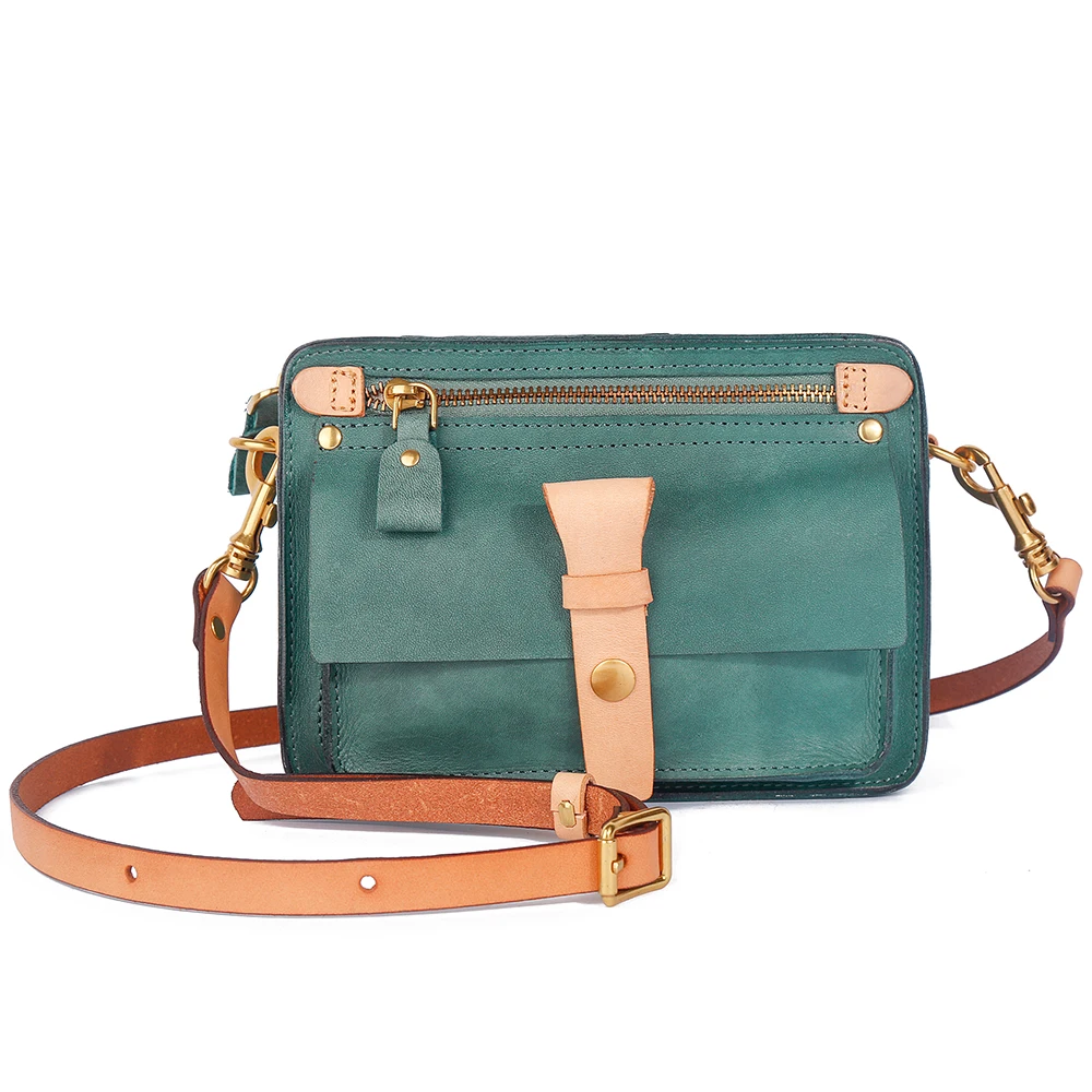 

Роскошные женские сумки-мессенджеры из натуральной кожи через плечо с карманом на молнии высококачественные винтажные сумки для женщин 8881