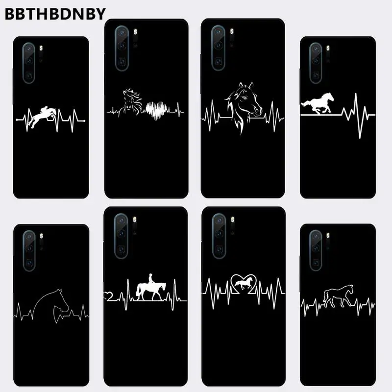 

Horse Pony Horse Heartbeat Phone Case For Huawei P9 P10 P20 P30 Pro Lite smart Mate 10 Lite 20 Y5 Y6 Y7 2018 2019