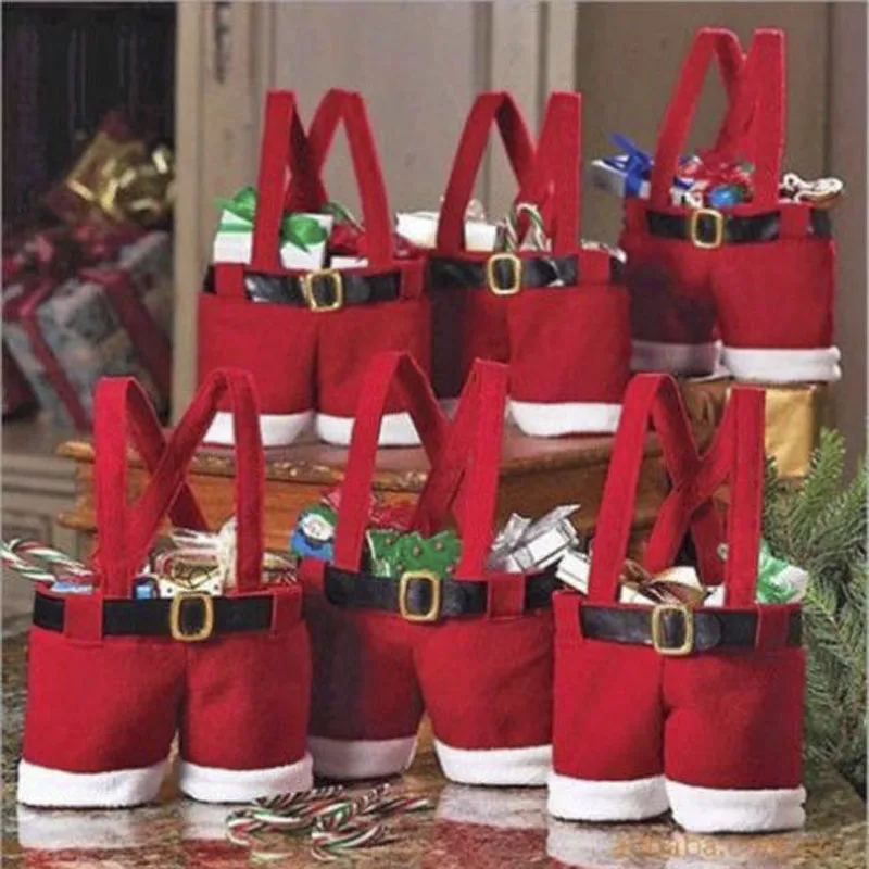 Рождественские конфеты сумки Navidad счастливые рождественские подарочные сумки Санта-Клаус Рождественская елка упаковочные сумки счастливый год