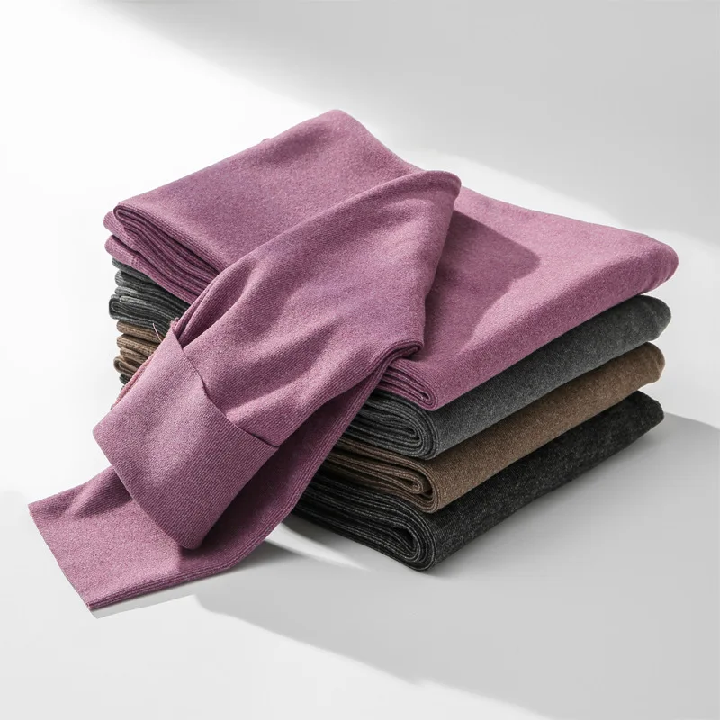 Женские леггинсы премиум класса с подкладкой из чесаного хлопка мягкие теплые