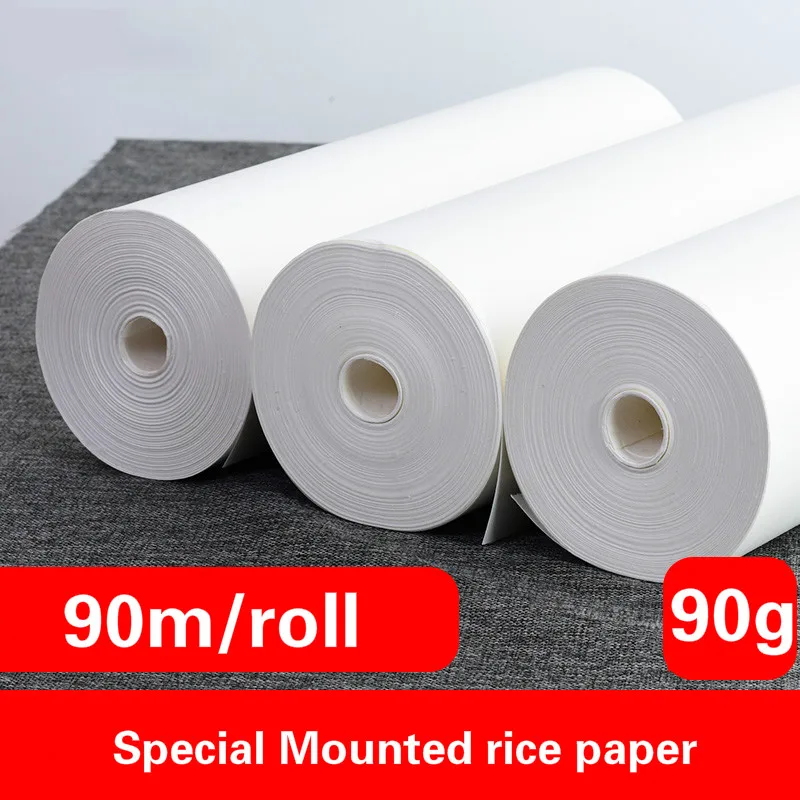 Special Mounted Rice Paper for Painting Calligraphy Mounting 90m Chinese Thick Xuan Calligraphie Material