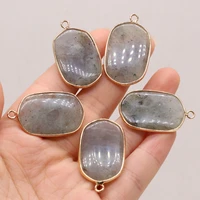 natural semi precious stone pendants flash labradorite for diy jewelry making gift handmade accessories
