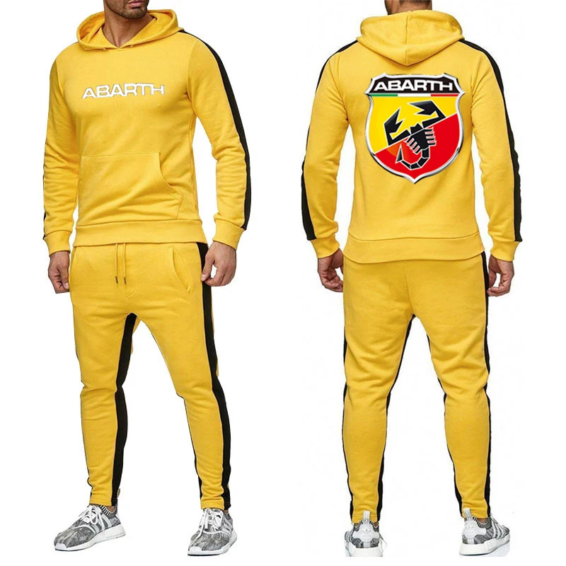

ABARTH New Comfortable Spring Men's Hoodie Brand Sweatpants Men's Cotton Trousers Sports Color Suit